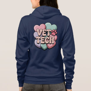 Sudadera con cremallera Vet Tech Valentine's Heart