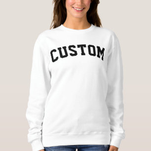 Sudadera con cuello de tripulación con carta unive