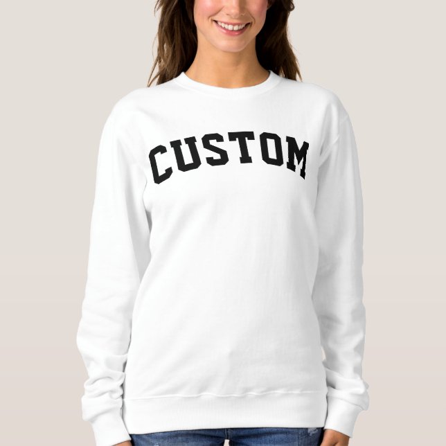 Sudadera con cuello de tripulación con carta unive (Anverso)