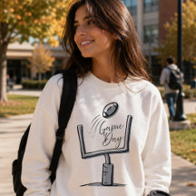 Sudadera con cuello de tripulación de poste de gol