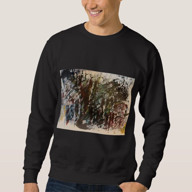 Sudadera con Cuello Redondo Artístico Moderno (Anverso)