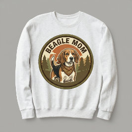 Sudadera con Cuello Redondo Beagle Mom Crewneck Re