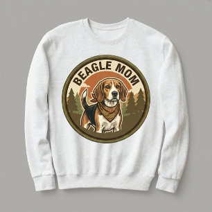 Sudadera con Cuello Redondo Beagle Mom Crewneck Re