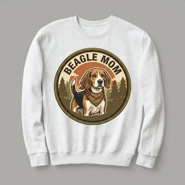 Sudadera con Cuello Redondo Beagle Mom Crewneck Re (Subido por el creador)