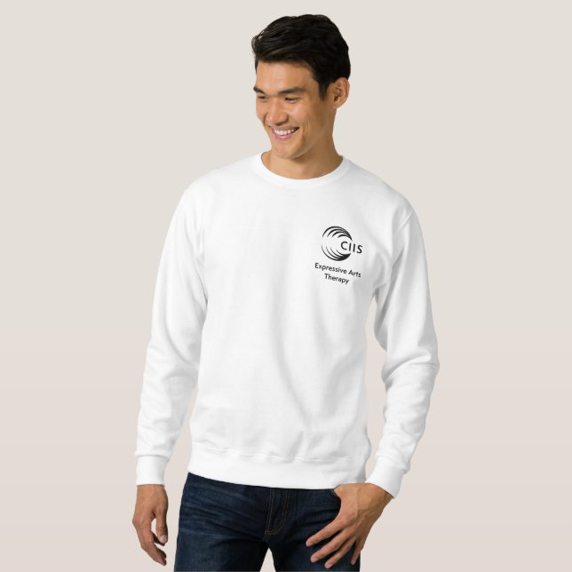 Sudadera con cuello redondo CIIS EXA blanca (Anverso completo)