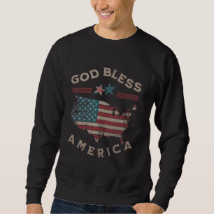Sudadera con cuello redondo God Bless America Clas