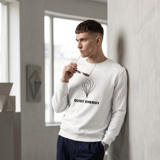 Sudadera con cuello redondo minimalista blanca | A (Subido por el creador)