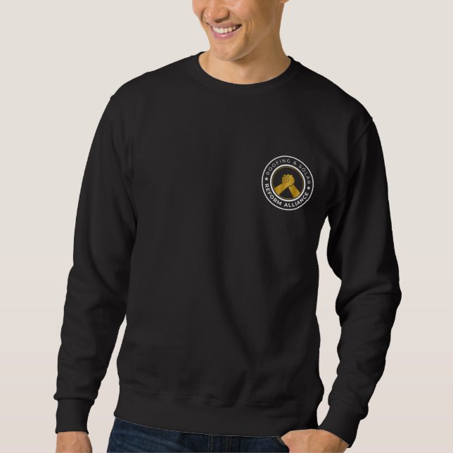 Sudadera con cuello redondo RSRA Black con logotip (Anverso)