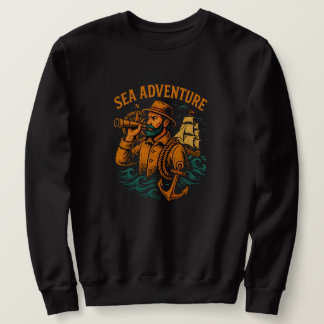 Sudadera con Cuello Redondo Unisex Aventura Marina