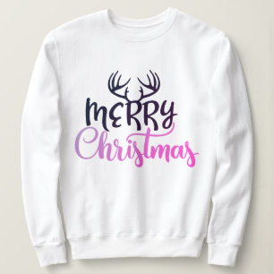 Sudadera con cuernos de 'Feliz Navidad' para mujer