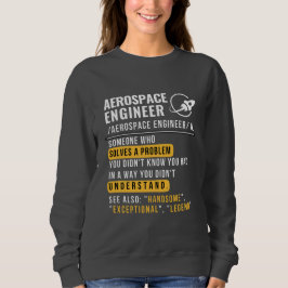 Sudadera con definición de ingeniero aeroespacial