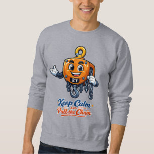 Sudadera con dibujo animado de polipasto de cadena