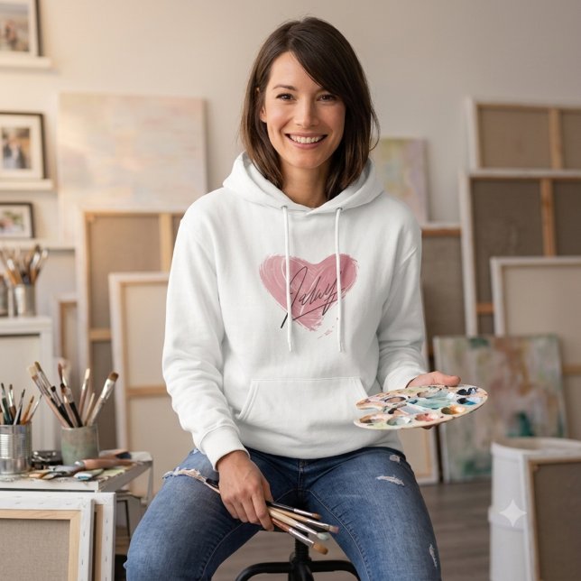 Sudadera con diseño de corazón y firma (Subido por el creador)