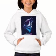 Sudadera con diseño de espíritu lunar - Lobo y atr