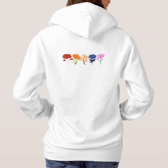 Sudadera con diseño de flores (Reverso)