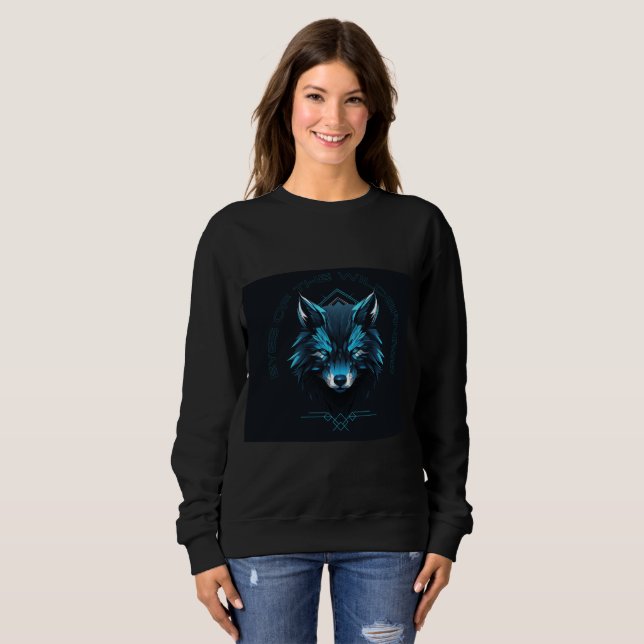 Sudadera con diseño de lobo  (Anverso completo)