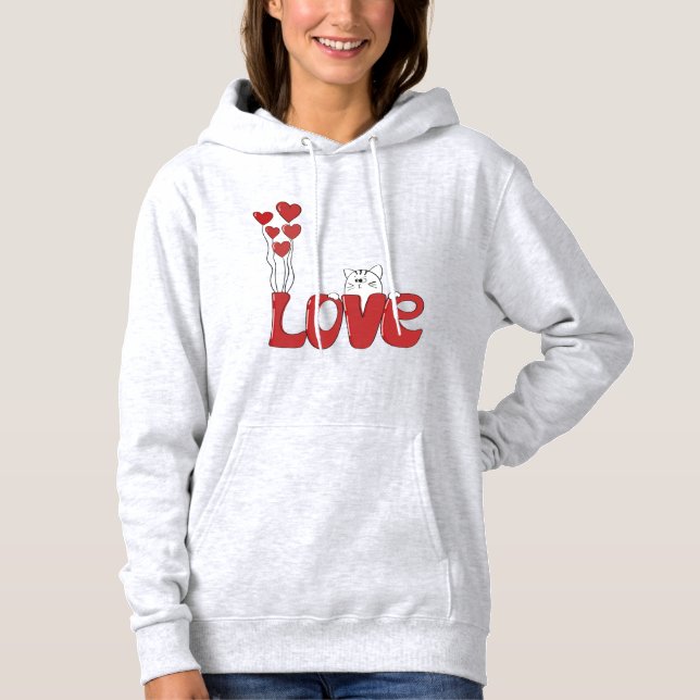 Sudadera con diseño de pareja temática del día de  (Anverso)