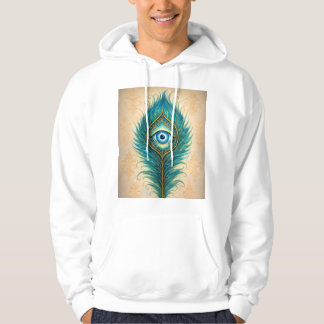 Sudadera con diseño de plumas de pavo real
