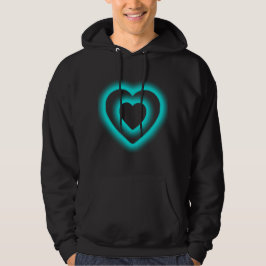 Sudadera con diseño de símbolo de corazón azul dob