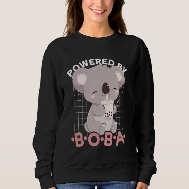 Sudadera Con el poder de Boba Koala Kawaii Bubble Tea Anime (Anverso)