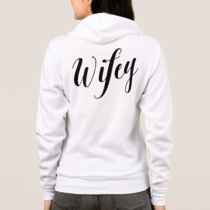 Sudadera con Escritura Negra para Esposa