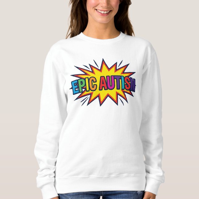 Sudadera con Estallido de Estrellas Épico Autismo  (Anverso)