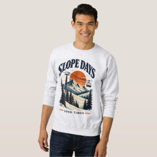 Sudadera con estampa de montaña de esquí de días d