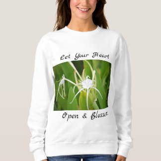 Sudadera con estampado botánico floral decorativo