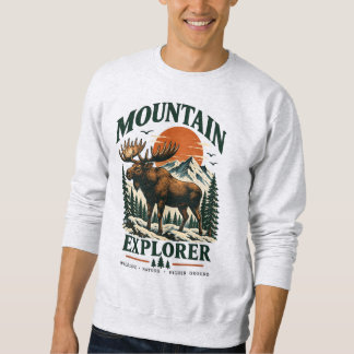 Sudadera con estampado de alce Mountain Explorer V