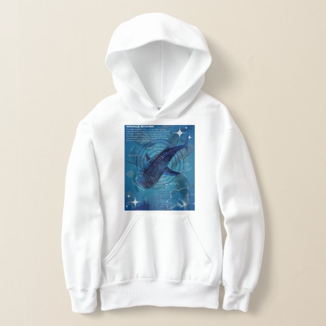 Sudadera con estampado de ballena azul en ambos la (Distribución )