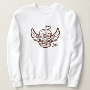 Sudadera con estampado de hamburguesa.