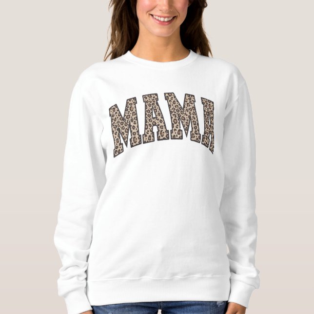 Sudadera con estampado de leopardo para mamá (Anverso)