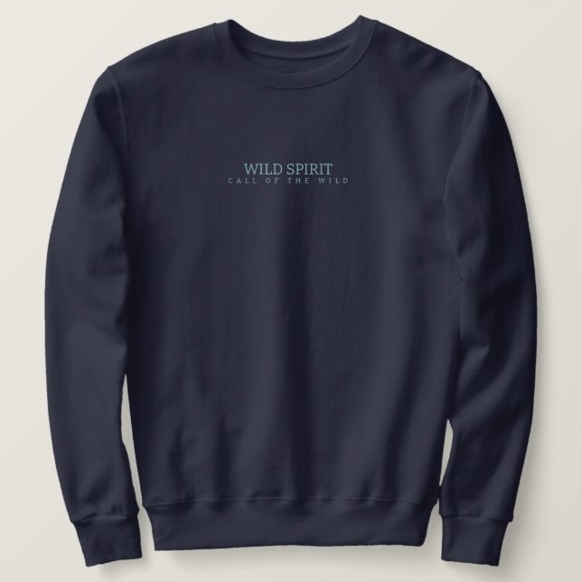 Sudadera con estampado de lobo azul de espíritu sa (Anverso del diseño)