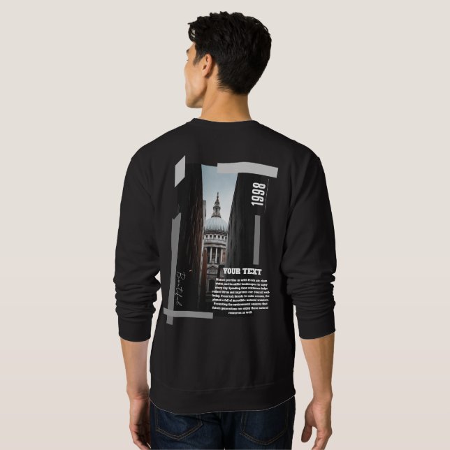 Sudadera con estampado trasero personalizado de ed (Reverso completo)