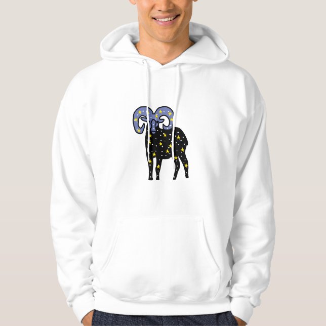 Sudadera con estampado zodiacal de Aries – Cosmic  (Anverso)