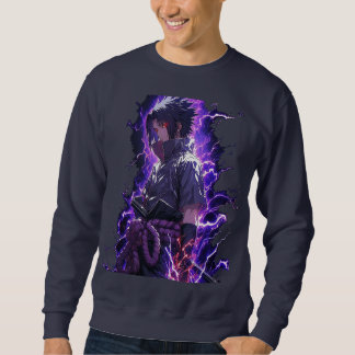 Sudadera con estética anime Purple Shadow