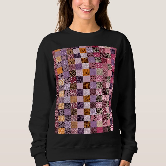 Sudadera con estética de patchwork (Anverso)