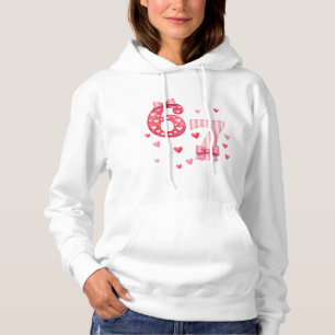 Sudadera con estética de San Valentín Six Seven