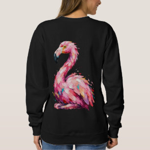 Sudadera con flamenco rosa Arte de cuchillo de p