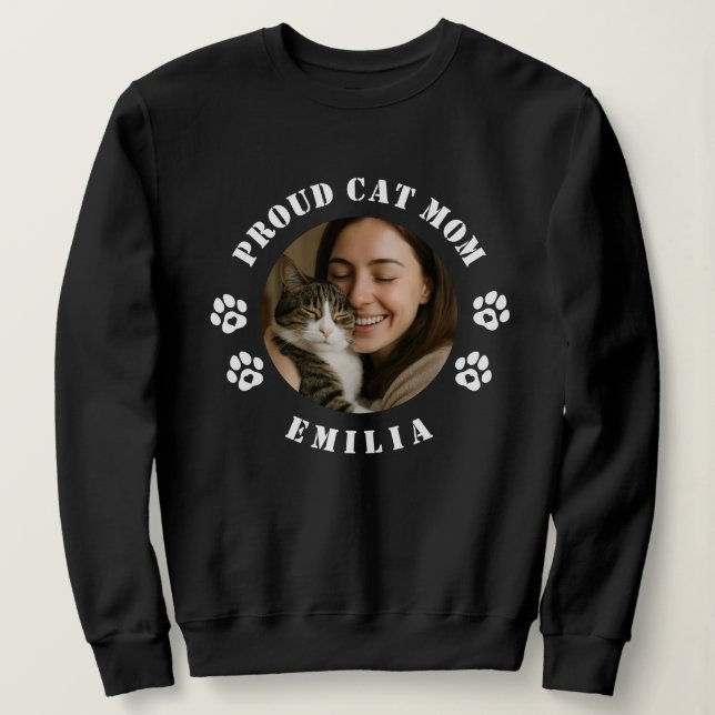 Sudadera con foto personalizada de orgullosa madre (Anverso del diseño)