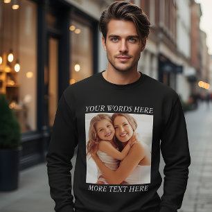 Sudadera con foto personalizada y texto personaliz
