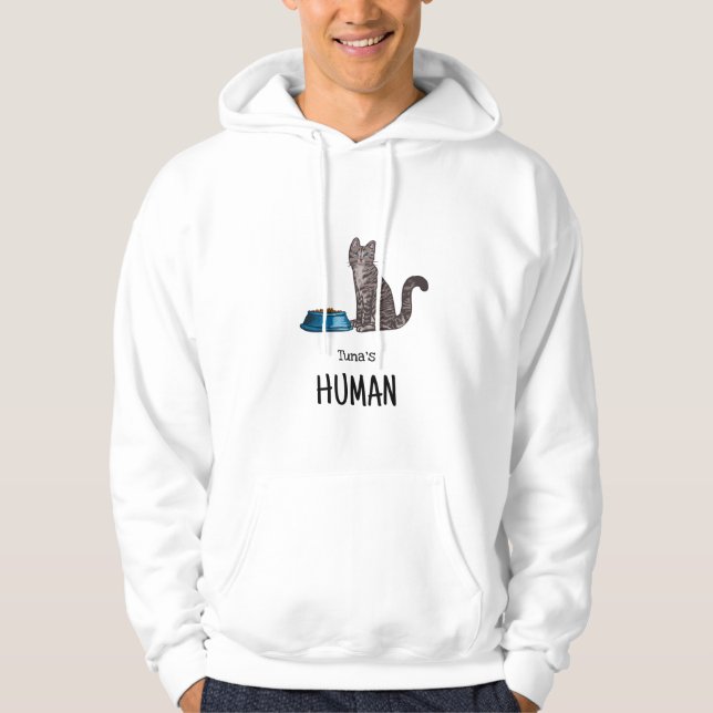 Sudadera con gato atigrado gris oscuro (Anverso)