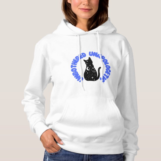 Sudadera con gato espacial lindo - Actitud cósmica (Anverso)