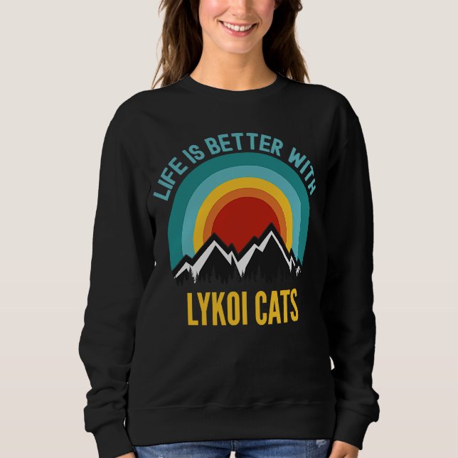 Sudadera Con gatos Lykoi (Anverso)