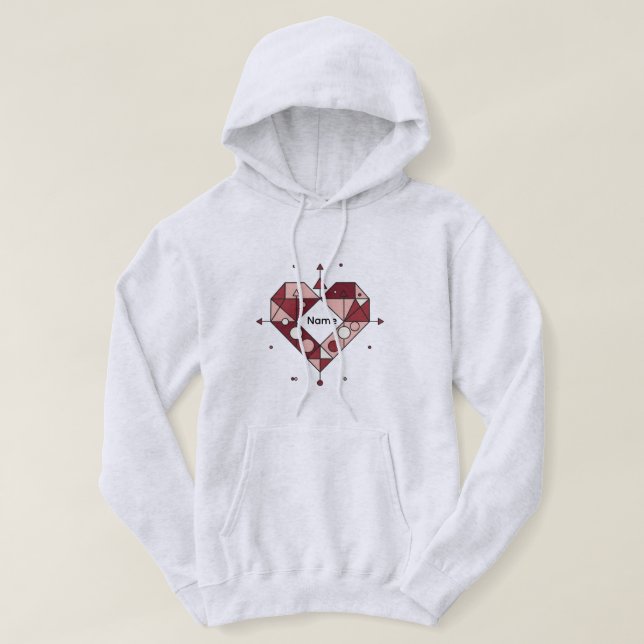 Sudadera con Geometría del Amor Moderno (Diseño del anverso)