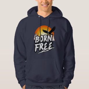 Sudadera con gráfico de águila Born Free