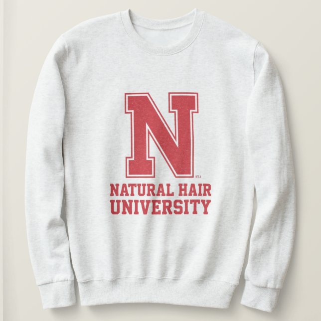 Sudadera con gráfico de cabello natural con letra  (Anverso del diseño)