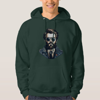 Sudadera con gráfico de cara de hombre – Bold Urba