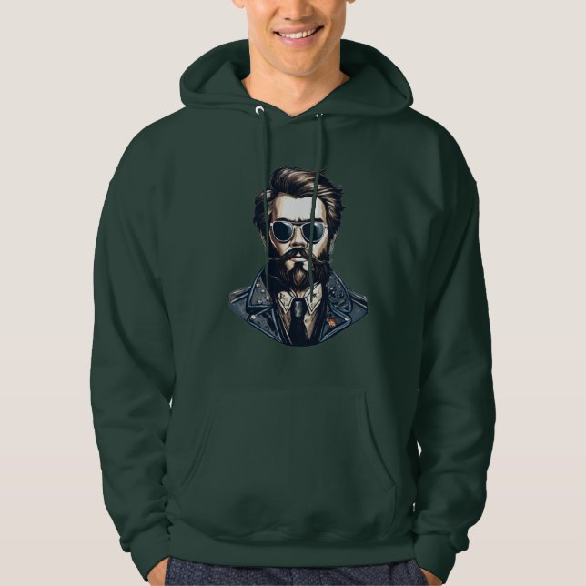 Sudadera con gráfico de cara de hombre – Bold Urba (Anverso)