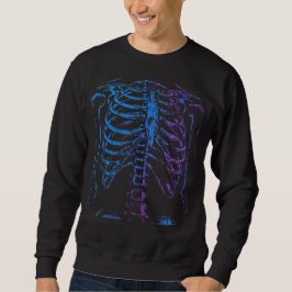 Sudadera con gráfico de esqueleto de caja torácica